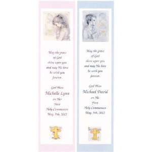  First Communion Bookmarks   Blue or Pink