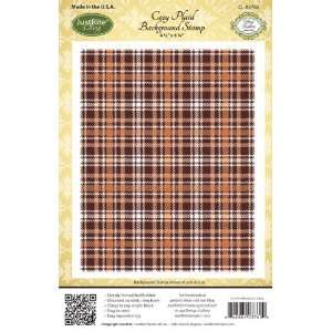   JustRite Stampers Cling Stamps   Cozy Plaid Background
