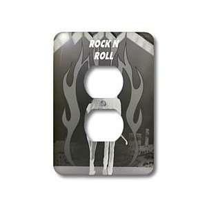 Florene Music   Black and White Rock and Roll   Light Switch Covers 