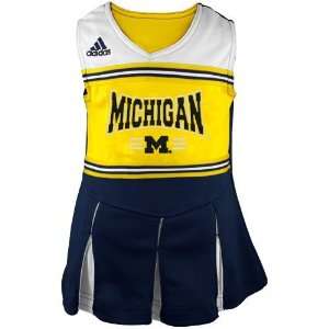 : adidas Michigan Wolverines Youth Gold Navy Blue 2 Piece Cheerleader 