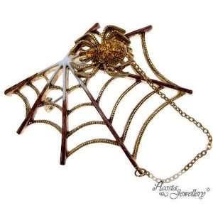  Acosta Jewellery   Topaz Swarovski Crystal   Spider Web 