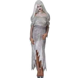  Ghost Bride Halloween Fancy Dress Costume & Wig Size US 12 