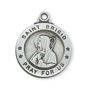  St. Brigid Sterling Round Medal: Jewelry