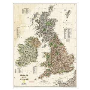  National Geographic Britain and Ireland Political Map 