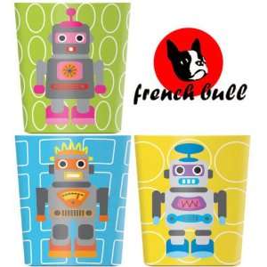 French Bull® 6 Ounce Melamine Juice Cup, Set of 3, Robots Kids 