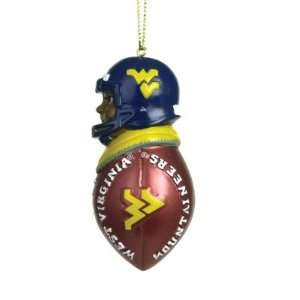  Collegiate 4.5 Tacklers Ornament   West Virginia 