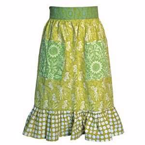 Zen Zen Chef   Cool Girly Kitchen Apron   3 shades of green  