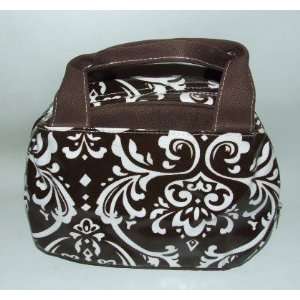   Laminated Insulated Lunch Bag Tote Brown & White: Everything Else