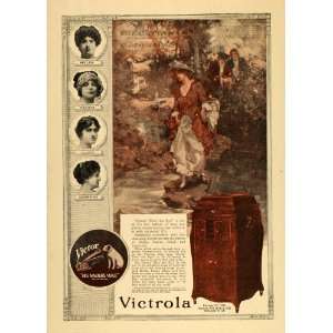   XVI Victrola Cabinet Melba WWI   Original Print Ad