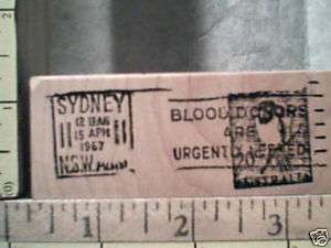 AUSTRALIA SYDNEY POSTMARK WOOD MOUNTED rubber stamp  
