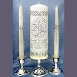  Duality Celtic Unity Candle Set White/Ivory