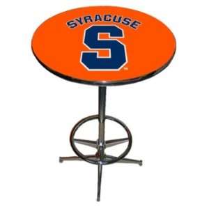   Syracuse University Pub Table with Chrome Foot Rest