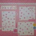 First Foods Baby Boy Girl   TWO Premade Scrapbook Pages Layout 12x12 