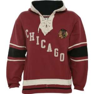 Chicago Blackhawks Lace Hooded Jersey:  Sports & Outdoors