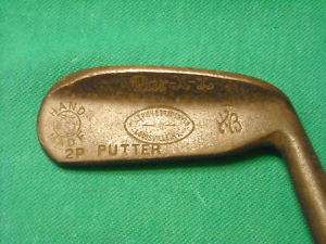 HILLERICH & BRADSBY 1914 CORK GRIP HICKORY SHAFT PUTTER  