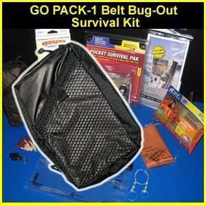  Go Pack 1 Belt Bug Out Survival Kit: Sports & Outdoors