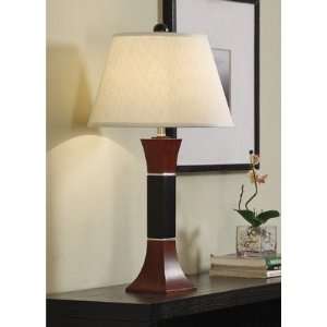 Wood Table Lamp in Espresso and Walnut 