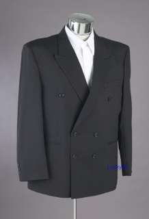 New Mens Double Breasted Black Dress Suit All Sizes  