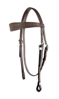 Weave Leather Western Bridle & Breastplate Set COB Sz  