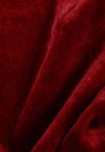 BREATHTAKING SCARLET RED 100% MOHAIR VELVET FABRIC  