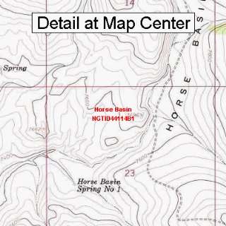  USGS Topographic Quadrangle Map   Horse Basin, Idaho 