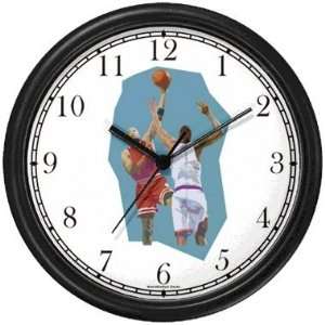   Basketball Theme Wall Clock by WatchBuddy Timepieces (Hunter Green