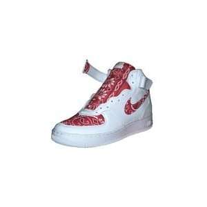   :: Custom Nike Air Force One Mid Top (White/Red): Sports & Outdoors