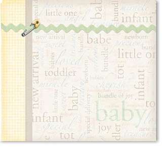 BABY 8x8 38 Sheets Paper + Tags & Alphabet KIT  