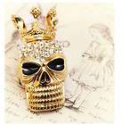 Exquisite SuperCool Crystal Pirate skeleton Brooch pin,corsage,brooch 