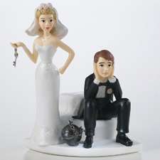 BALL & CHAIN funny wedding cake top topper NEW FREE P&P  
