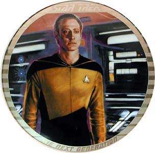 Star Trek: The Next Generation Lt. Comm Data Plate 1989  