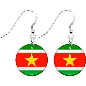  Suriname Flag Earrings Jewelry