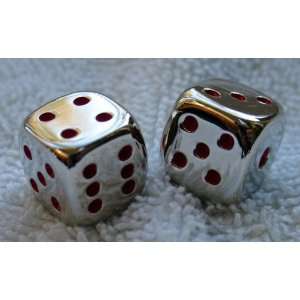   Square   Solid Metal   Highly Polished Dice Pair: Home Improvement