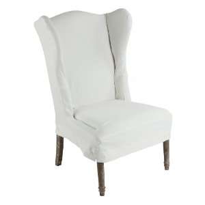   French Country Wing Back Dining Side Chair Slip Cover: Home & Kitchen