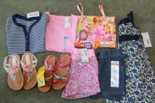 NWT Girls Summer Clothes Lot outfit 4 4t outfit sandals 10 TCP smart 