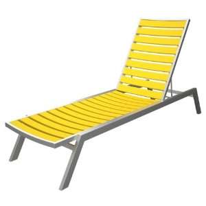   Lounge Chair  Sunshine Yellow with Silver Frame: Patio, Lawn & Garden