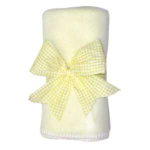  Mullins Square Yellow Fleece Baby Blanket: Baby