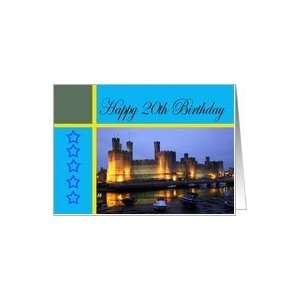  Happy 20th Birthday Caernarfon Castle Card Toys & Games