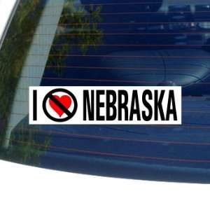  I Hate Anti NEBRASKA   Window Bumper Sticker: Automotive