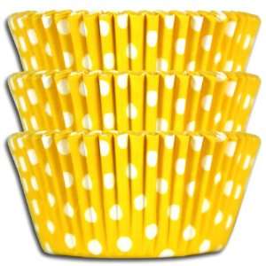  Yellow Polka Dot Baking Cups, Greaseproof 1000 Pack 