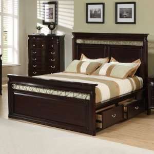   Bed in Dark Rich Espresso Size California King Furniture & Decor