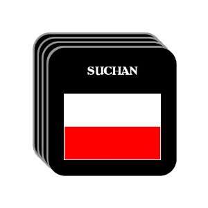  Poland   SUCHAN Set of 4 Mini Mousepad Coasters 