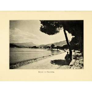 1927 Print Pollensa Beach Mallorca Spain Majorca Landscape 