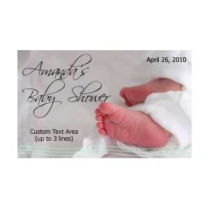Style 10276 Baby Feet Baby Shower Label Mint Tin Label   various sizes 