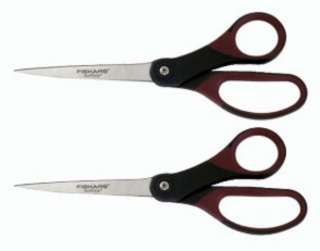 New 2 Pairs Fiskars Softgrip Straight #8 Scissors No. 8  
