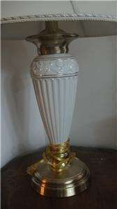 LENOX QUOIXEL BUTLERS PANTRY IVORY BRASS TABLE LAMP NEW  
