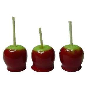    Dollhouse Miniature Artisan Set of 3 Candy Apples: Toys & Games