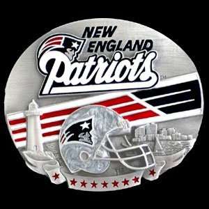 New England Patriots Pewter NFL Belt Buckle:  Sports 