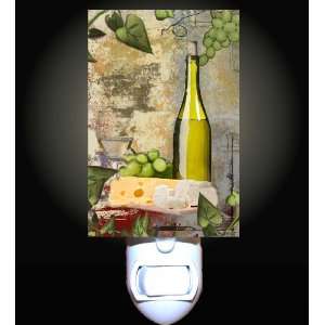  White Wine and Cheese Decorative Night Light: Home 