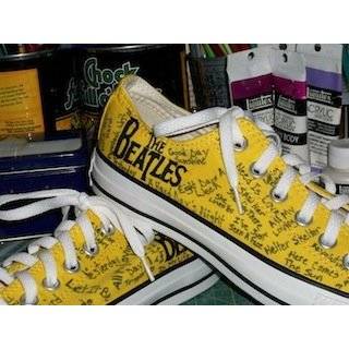   Painted All Star Beatles Custom Canvas Sneakers Explore similar items